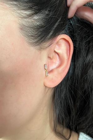 Kadın 925 Ayar Gümüş Baget Piercing
