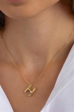 Kadın 925 Ayar Gümüş Balon Harf Kolye