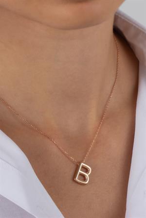 Kadın 925 Ayar Gümüş Balon Harf Kolye