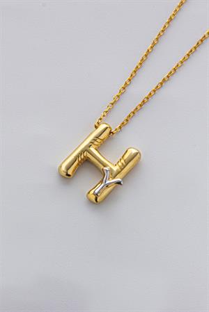 Kadın 925 Ayar Gümüş Balon Harf Kolye