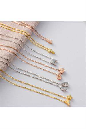 Kadın 925 Ayar Gümüş Balon Harf Kolye