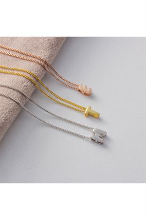 Kadın 925 Ayar Gümüş Balon Harf Kolye