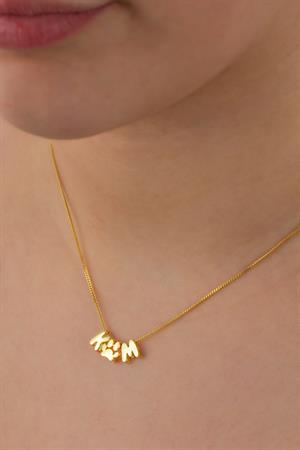 Kadın 925 Ayar Gümüş Balon Harf Kolye