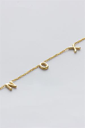 Kadın 925 Ayar Gümüş Balon Harf Kolye