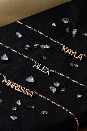 Kadın 925 Ayar Gümüş Balon İsim Kolye