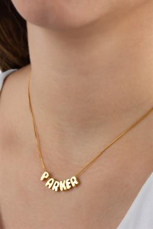 Kadın 925 Ayar Gümüş Balon İsim Kolye