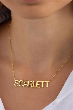 Kadın 925 Ayar Gümüş Balon İsim Kolye