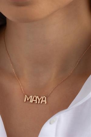 Kadın 925 Ayar Gümüş Balon İsim Kolye