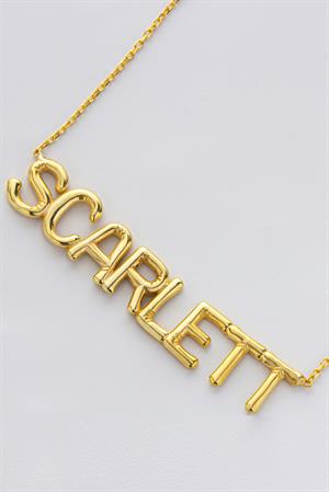 Kadın 925 Ayar Gümüş Balon İsim Kolye