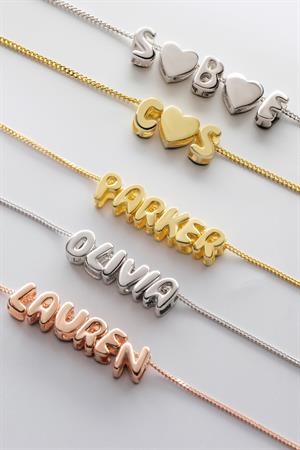 Kadın 925 Ayar Gümüş Balon İsim Kolye