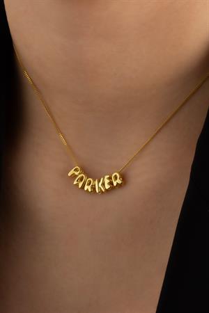 Kadın 925 Ayar Gümüş Balon İsim Kolye