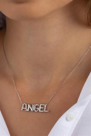 Kadın 925 Ayar Gümüş Balon İsim Kolye