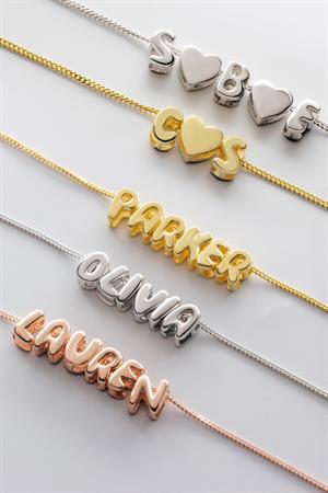 Kadın 925 Ayar Gümüş Balon İsim Kolye