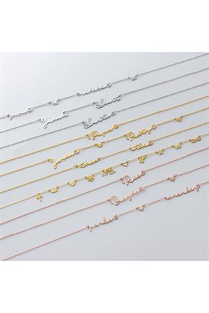 Kadın 925 Ayar Gümüş İsim Kolye