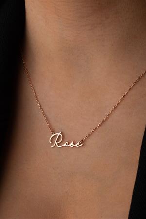 Kadın 925 Ayar Gümüş İsim Kolye