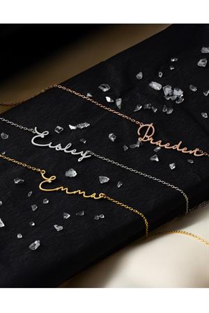 Kadın 925 Ayar Gümüş İsim Kolye