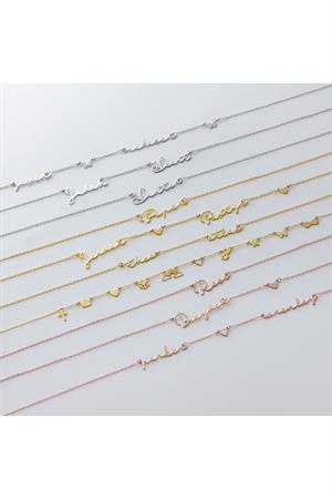 Kadın 925 Ayar Gümüş İsim Kolye