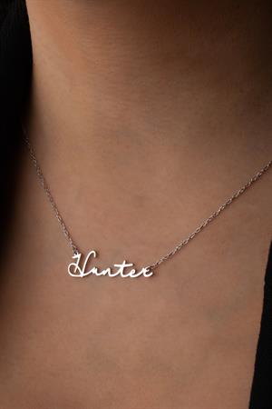 Kadın 925 Ayar Gümüş İsim Kolye