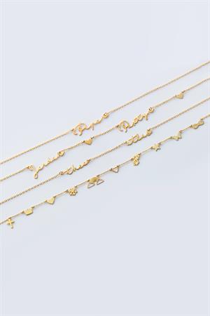 Kadın 925 Ayar Gümüş İsim Kolye