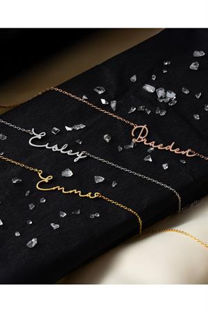 Kadın 925 Ayar Gümüş İsim Kolye