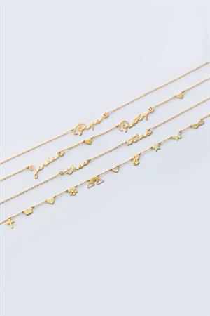 Kadın 925 Ayar Gümüş İsim Kolye