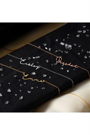 Kadın 925 Ayar Gümüş İsim Kolye