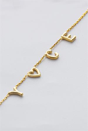 Kadın 925 Ayar Gümüş Kalpli Balon Harf Kolye