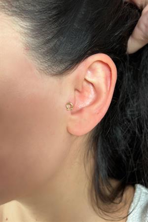 Kadın 925 Ayar Gümüş Nal Piercing