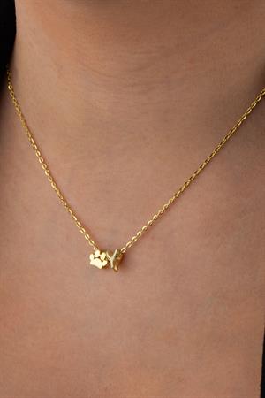 Kadın 925 Ayar Gümüş Pati Balon Harf Kolye