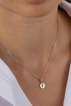 Kadın 925 Ayar Plaka Harf Kolye