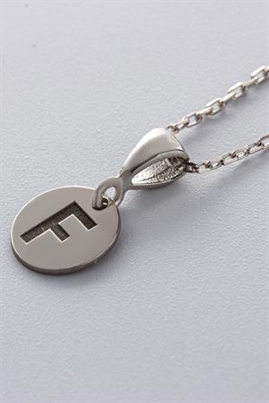 Kadın 925 Ayar Plaka Harf Kolye