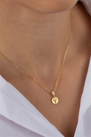 Kadın 925 Ayar Plaka Harf Kolye