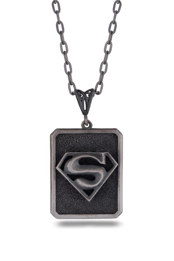 Gümüş Süpermen Kolye
