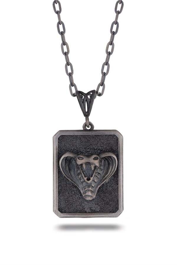 Gümüş Kobra Yılanı Kolye