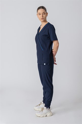 PIOSBERGAMA - Lacivert Kadın Scrubs Takım