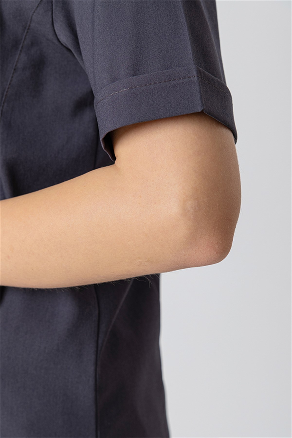 PIOSBERGAMA - Antrasit Kadın Scrubs Tek Üst