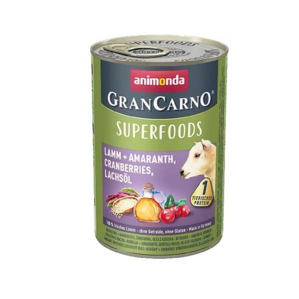 Animonda Gran Carno Superfoods Kuzu Amarant Kızılcık Köpek Konservesi 400 Gr 1 Adet