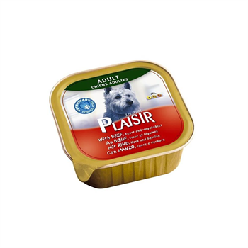 Plaisir Sığır Etli Sebzeli Köpek Konservesi 150 Gr 22 Adet
