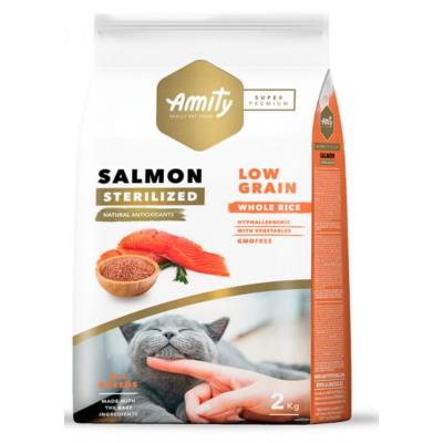 Amity Super Premium Somonlu Düşük Tahıllı Kısırlaştırılmış Yetişkin Kedi Maması 2 Kg