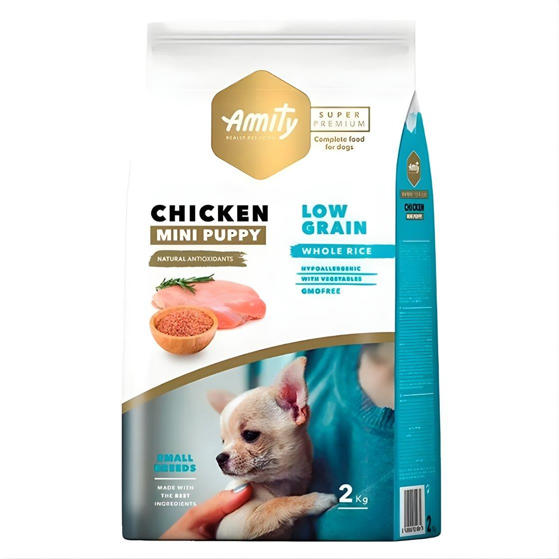 Amity Super Premium Tavuk Etli Düşük Tahıllı Küçük Irk Yavru Köpek Maması 2 Kg