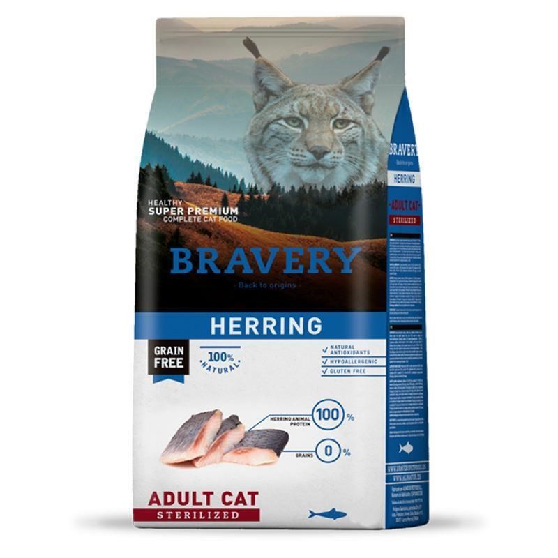 Bravery Tahılsız Ringa Balıklı Kısırlaştırılmış Yetişkin Kedi Maması 2 Kg