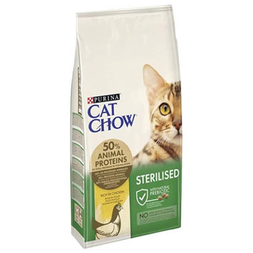Cat Chow Sterilised Chicken Tavuklu Kısırlaştırılmış Kedi Maması 15 Kg