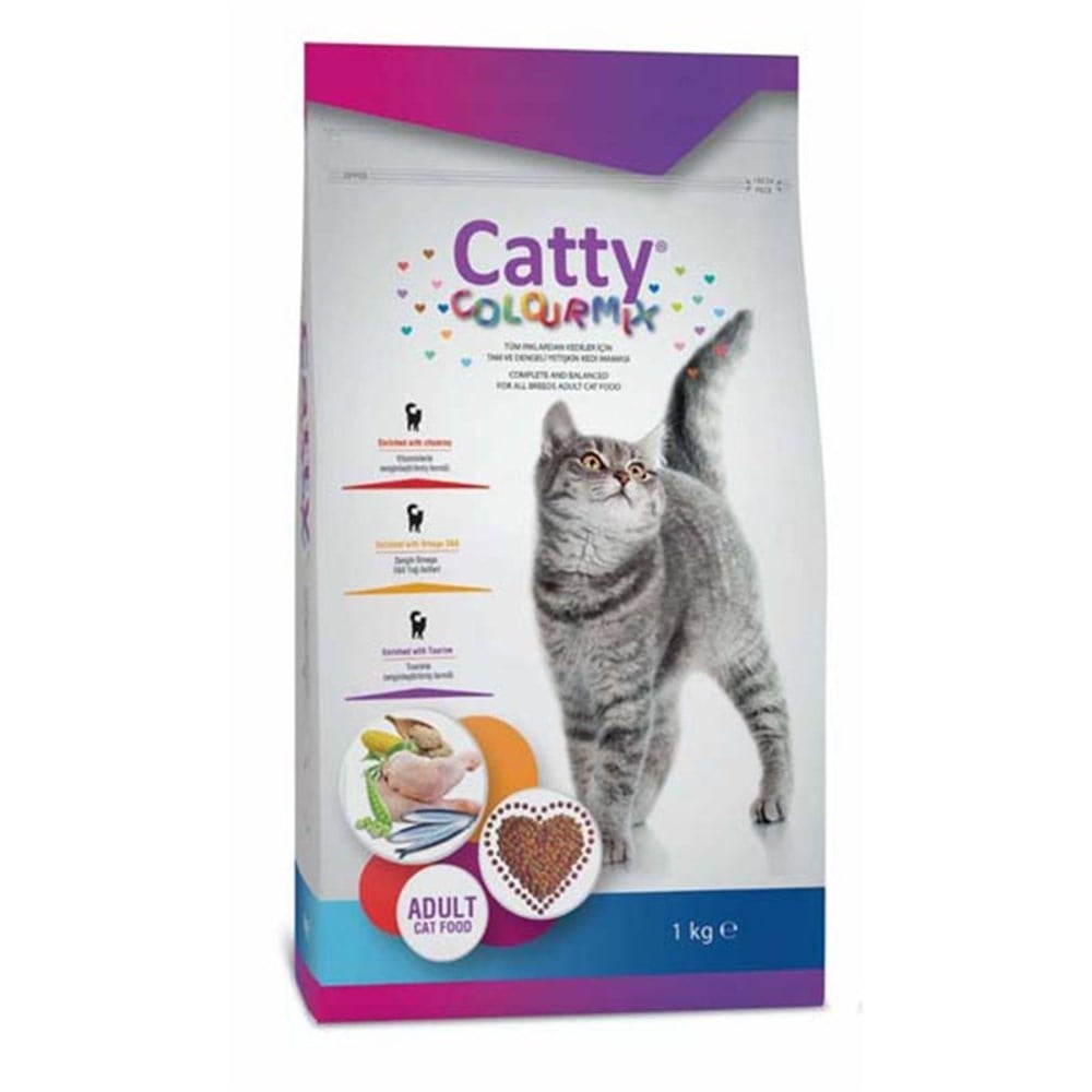 Catty Color Mix Yetişkin Kedi Maması 1 Kg