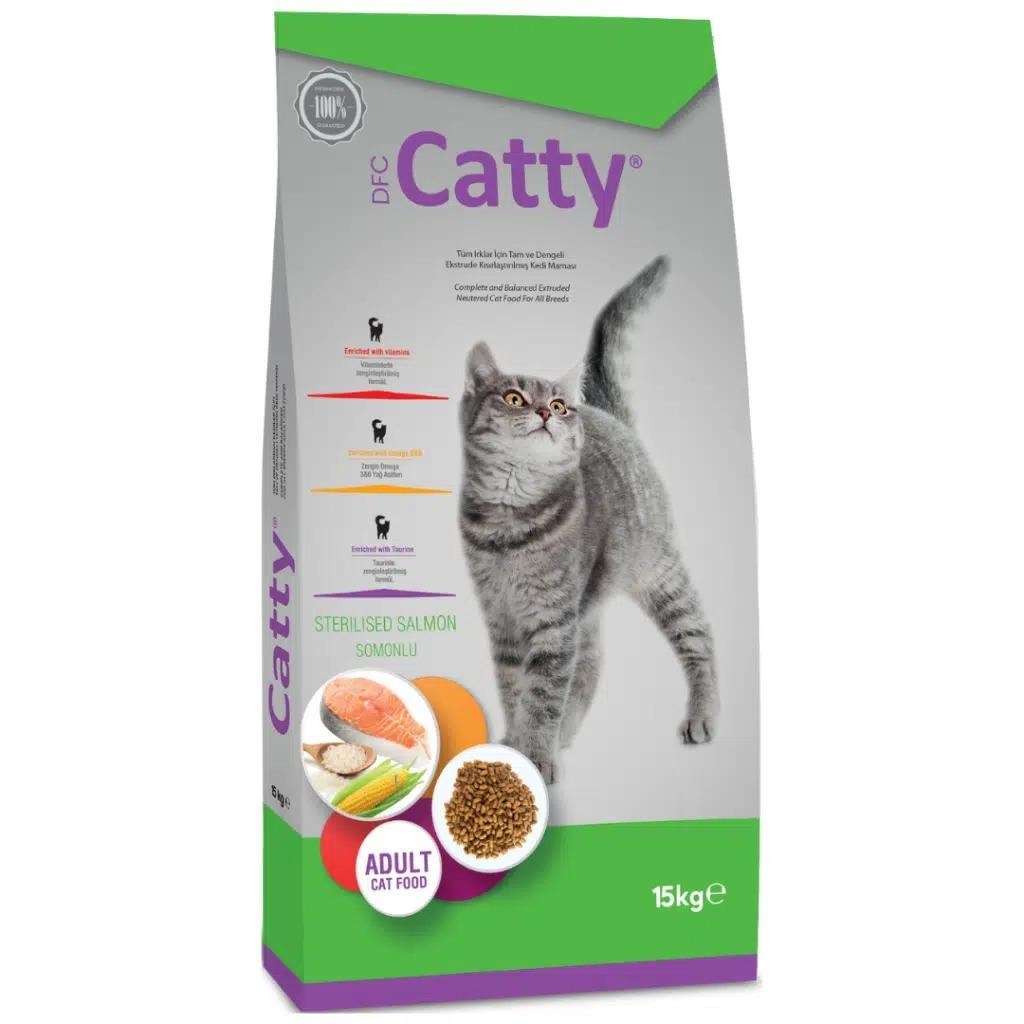 Catty Kısırlaştırılmış Kedi Maması Somonlu 15 Kg