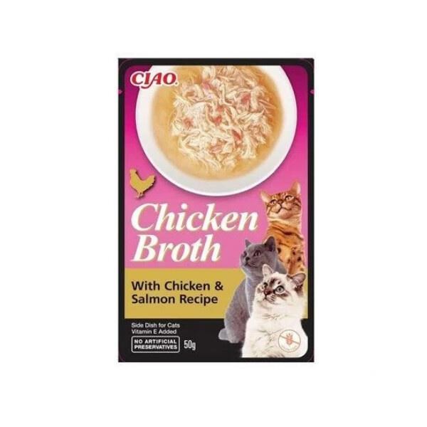 CIAO Broth Tavuk Sulu ve Somonlu Kedi Çorbası 50 Gr