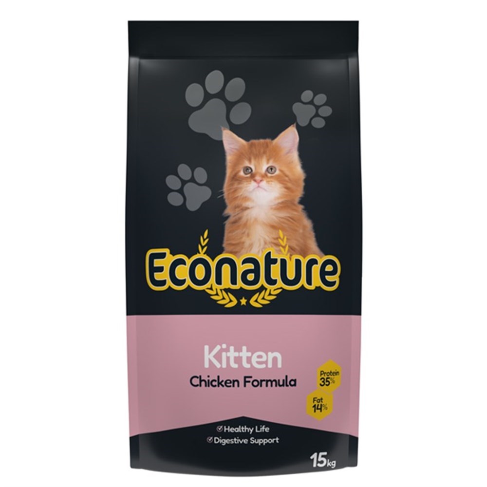 Econature Tavuk Etli Yavru Kedi Maması 15 Kg