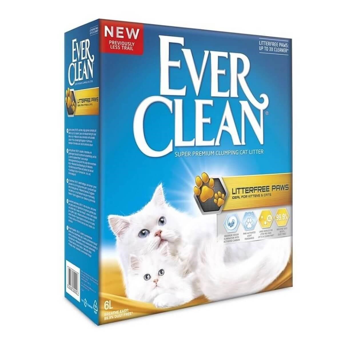 Ever Clean Litterfree Paws Patilere Yapışmayan Topaklanan Kedi Kumu 6 Lt