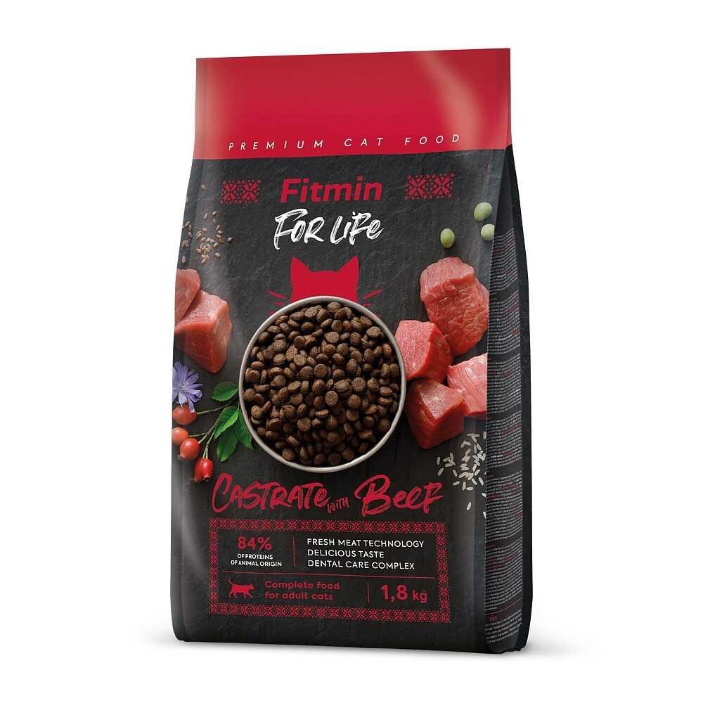 Fitmin For Life Castrate Beef Kısır Kedi Maması 1,8 Kg