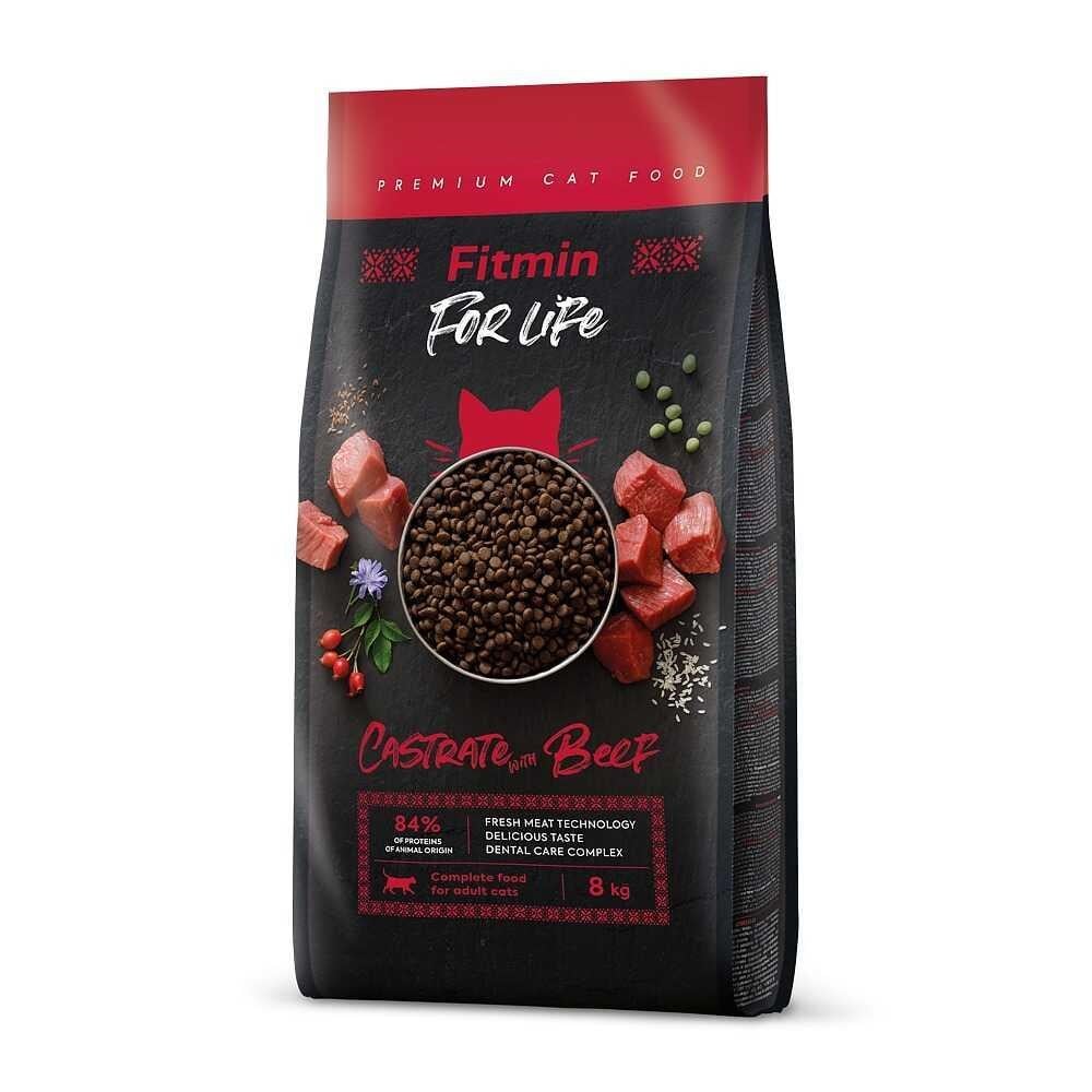 Fitmin For Life Castrate Beef Kısır Kedi Maması 8 Kg