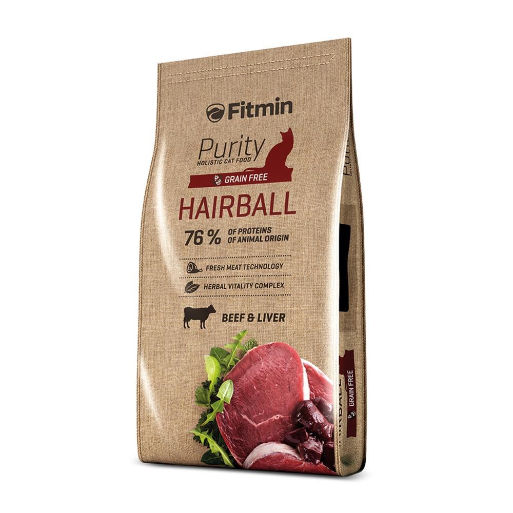 Fitmin Purity Hairball Beef & Liver Taze Sığır Etli Yetişkin Kedi Maması 10 Kg